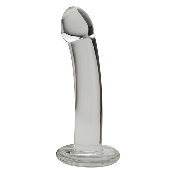 6 Inch Smooth Curved Glass Dildo