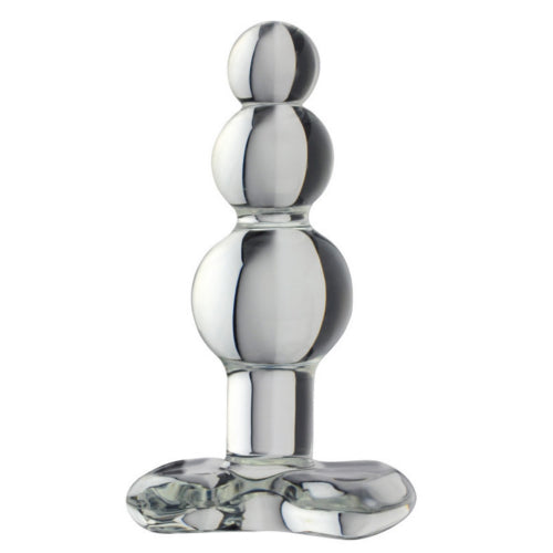 Beaded Glass Plug Clear