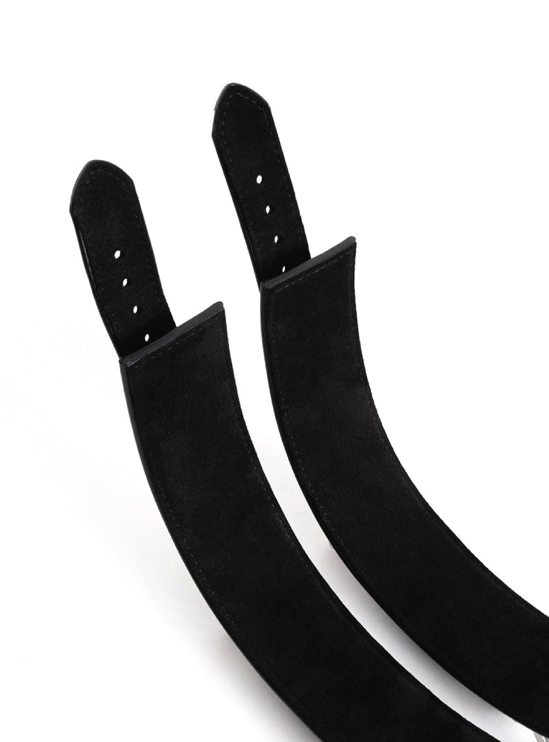 Estrid Leather Hand Cuffs in Burgundy