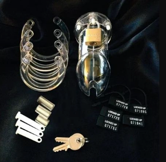 Clear Male Chastity Cock Cage Kit