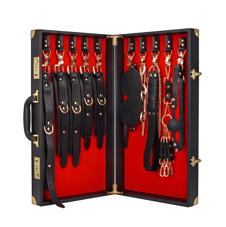 Noire Luxury Leather BDSM Kit – Discreet Suitcase Edition